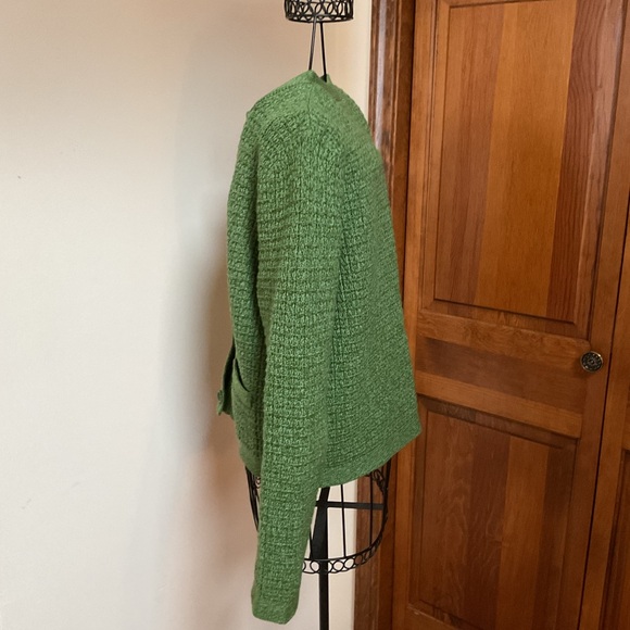 Uniqlo knit jacket, medium, green - Picture 5 of 8